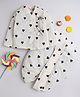 BAATCHEET Cotton Woven Full Sleeves Heart Embroided Coordinating Dhoti Kurta Set - Black