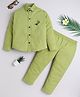 BAATCHEET Cotton Woven Full Sleeves Magic Pot Embroidered  Shirt With Pant  Set- Green