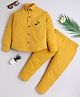 BAATCHEET Cotton Woven Full Sleeves Magic Pot Embroidered  Shirt With Pant  Set - Yellow