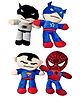 Urbane chic Mix Avengers Small Soft Toys Cute Teddy Cuddly Action Figures Plush Toy- SET OF 2(Design/Color May Vary) Length 22 cm