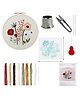 iKalaa Complete Embroidery Kit White - Beginner's Delight (Design 1) Sewing Kit
