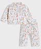Mi Arcus Knit Full Sleeves Abstract Printed Coordinating Sweatshirt & Pant Set - Multi Colour