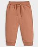 Mi Arcus Knit Solid Joggers - Rust Orange