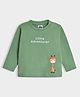 Mi Arcus 100% Cotton Knit Full Sleeves Little Adventurer Text Printed Tee - Green