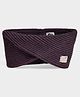 Mi Arcus Cotton Blend Bunny Patch Detailed Ribbed Neck Warmer - Purple