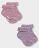 Mi Arcus Pack Of 2 Solid Anti Skid Socks - Pink & Mauve