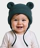 Mi Arcus Ears Applique & Fur Detailed Cap - Green