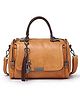 Babies Bloom Vintage Boston Fashion Tassel Zipper Crossbody Satchel Bag for Working Women and Girls | Retro PU Leather Woman Bag for Ladies - Women Handbags (Brown)