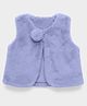 Mi Arcus Knit Sleeveless Pom Pom & Fur Detailed Shrug - Lavender