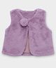 Mi Arcus Knit Sleeveless Pom Pom & Fur Detailed Shrug - Pink