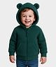 Mi Acus Knit Full Sleeves Animal Ears Designed Hooded Jacket - Green
