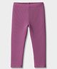 Mi Arcus Cotton Elastane Knit  Pleated Leggings - Pink