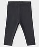Mi Arcus Cotton Elastane Knit  Pleated Leggings - Grey