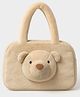 Mi Arcus Plush Teddy Face Designed Handbag - Beige
