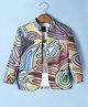 Dapper Dudes Full Sleeves Abstract Printed Blazer With Tee - Yellow