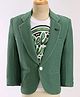 Dapper Dudes Full Sleeves Textured Blazer With Typography Printed Tee Set - Green