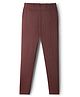 Babyhug Rib Cotton Lycra Knit Full Length Solid Color Leggings With Stretch - Brown