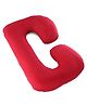 Babyhug 100% Cotton Flexible & Supportive C Shape Maternity Pillow - Maroon| Soft & Firm| Breathable Fabric| Sleep Feeding & Back Support | Pre & Post Natal| Promotes Peaceful Sleep| Full Body Support
