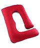 Babyhug 100% Cotton Flexible & Supportive J Shape Maternity Pillow- Maroon| Soft & Firm| Breathable Fabric| Sleep, Feeding & Back Support | Pre & Post Natal| Promotes Peaceful Sleep| Full Body Support