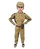 BookMyCostume Cotton Woven Full Sleeves Police Costume Set - Khaki