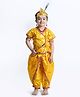 BookMyCostume Woven Janmashtami Theme Half Sleeves Lord Krishna Costume Set - Yellow
