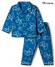 Honeyhap Premium 100% Cotton Full Sleeves  Night Suit   With Bio Finish Remote Print- Liberty