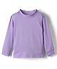Smarty Girls Fleece Knit Full Sleeves Solid Color Winter T-Shirt - Mauve