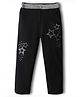 Babyhug Cotton Lycra Knit Jeggings With Stretch & Star Print - Black