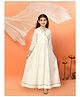 Fashion Dream Chanderi Woven Three Fourth Sleeves Sequin Embellished Dress With Dupatta Set - Off White