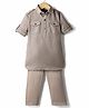 Little Bull Full Sleeves Textured Pathani Kurta Pyjama Set - Fwan