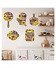 JAAMSO ROYALS Sunflower Modern Floral Self-Adhesive Sticker Kitchen Wall Sticker (20 cm x 30 cm, 2 Sheets)