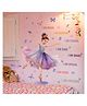 JAAMSO ROYALS Ballet Dancer Girl Wall Decal Colorful Butterfly Theme Stickers for Girls Room
