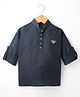 Little Bull Full Sleeves Insect Patch Detailed Short Kurta - Blue