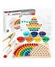 Trinkets & More Rainbow Cup Peg Board Puzzle Activity Montessori Game Toys Colour Sorting Matching Stacking Counting Balls Fine Motor Math Skills