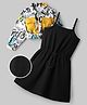 OLLINGTON ST. Cotton Full Sleeves Printed Jacket & Knit Inner Dress - Multicolor & Black