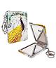 FunBlast Peacock Print Hand Mirror with Key Ring   1 Pc (Random Print & Color)