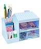 FunBlast Hut Shaped Stationary Holder Stand with Drawer  Blue