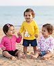 Babyhug 100% Cotton Full Sleeves Jhablas With Floral & Polka Dot Print Pack Of 3 - Pink Yellow & White