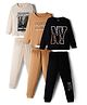 Primo Gino 100% Cotton Knit Full Sleeves Night Suits With New York Print Pack of 3 - Multicolor