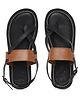 Tiber Taber Solid Colour Blocked Buckle Clip Closure Sandals - Black