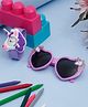 Stoln Unicorn Designed Analogue Watch With Heart Sunglasses - Purple & Pink