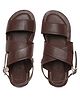 Tiber Taber Solid Buckle Clip Closure Sandals - Brown