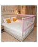 Kids Station Comfy Baby Bed Rail Guard for Baby & Toddler Safety  Foldable & Portable, 28-Level Adjustable Height  6ft x 6ft (180x180cm), 2 Side Fence  Made in India (Pink, Basic)