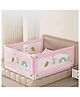 Kids Station Foldable Baby Bed Rail Guard for Toddler & Child Safety  28-Level Adjustable Height  6ftx5ftx6ft (180x150x180cm), 3 Side Fence  Baby Proofing Product, Made in India (Pink, Basic)