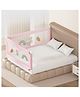 Kids Station Foldable Bed Rail Guard  2 Side, Pink (200 x 180 cm)  Adjustable Height Baby Safety Barrier for King Size Bed (6.6ft x 6ft, Basic)