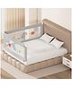 Kids Station Comfy Baby Safety Bed Rail - Foldable - Portable Bed Rail Safeguard Fence with 28 Adjustable Height 2.6ft or 80cm - 6.3ftx6ft or 190x180cm (2 Sides, Grey, with Pocket)