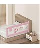 Kids Station Baby Bed Rail Guard for Baby Safety - See-Through Mesh and Adjustable Height - Portable Single Side Bed Rail - 6.3ft or 190cm (1 Side, Pink, with Pocket)