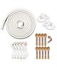 Kids Station Baby Proofing Safety Kit  5m Edge Protector Strip + 8 Corner Guards + 10 Safety Locks + 4 Door Stoppers  All-in-One Baby Safety Set (White & Beige)