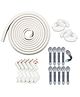 Kids Station Baby Proofing Safety Kit  5m Edge Protector + 8 Corner Guards + 10 Safety Locks + 4 Door Stoppers  All-in-One Baby Safety Kit for Home (White + Grey)