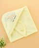 Zero Terry Knit Hooded Towel with Bear Patch & Print L 86 x B 86 cm - Light Yellow